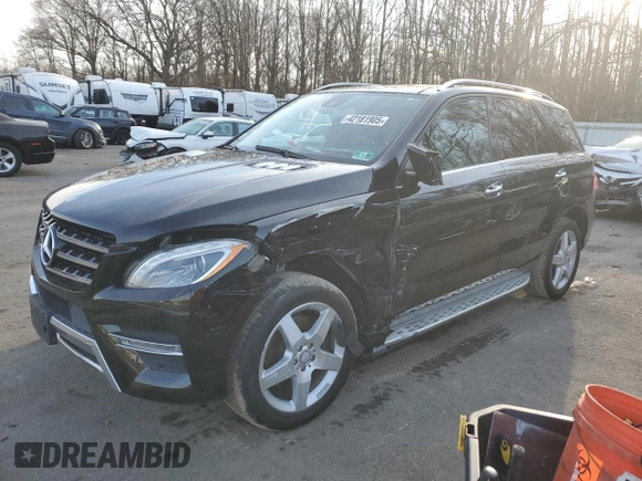 2015 Mercedes-Benz M 400 with VIN 4JGDA5GB5FA499282, listed as a Copart auction lot 42181905 with 102,426 mi miles and Salvage Title. Bid and sale history available at DreamBid. Image 1.