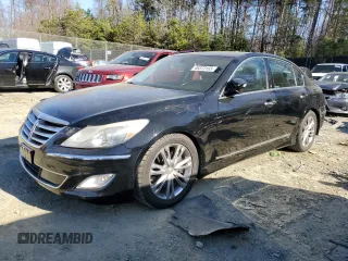 2012 Hyundai Genesis 4.6L with VIN KMHGC4DF6CU172165, listed as a Copart auction lot 49373165 with 139,400 mi miles and Salvage Title. Bid and sale history available at carsss.com. Image 1.