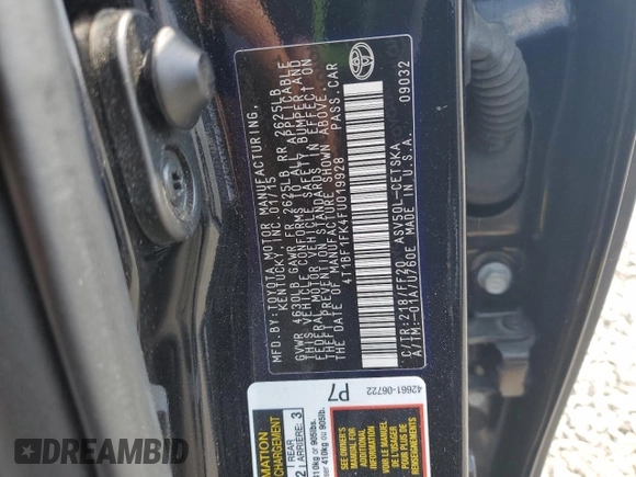 2015 Toyota Camry XLE with VIN 4T1BF1FK4FU019928, listed as a Copart auction lot 52983545 with 122,959 mi miles and Salvage Title. Bid and sale history available at carsss.com. Image 12.