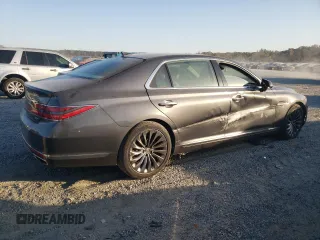 2020 Genesis G90 3.3T Premium with VIN KMTF34PA3LU083249, listed as a Copart auction lot 77643584 with 15,230 mi miles and Salvage Title. Bid and sale history available at carsss.com. Image 3.