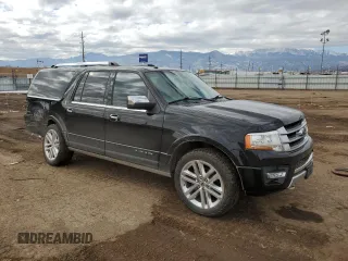 2017 Ford Expedition EL Platinum with VIN 1FMJK1MT6HEA39372, listed as a Copart auction lot 43160595 with 163,669 mi miles and Salvage Title. Bid and sale history available at carsss.com. Image 4.