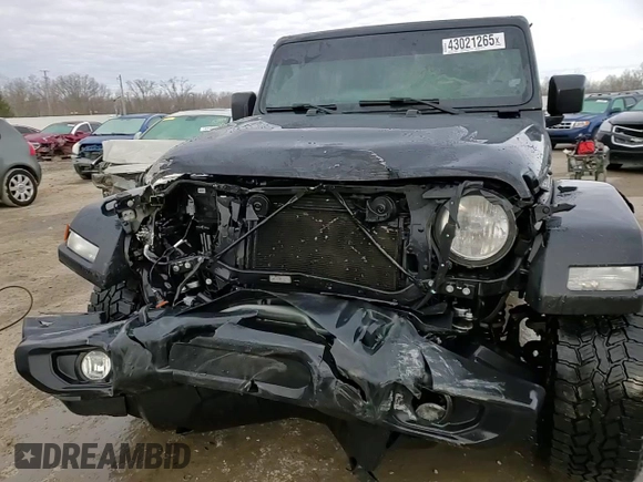 2021 Jeep Wrangler Unlimited Willys with VIN 1C4HJXDM6MW823301, listed as a Copart auction lot 43021265 with 59,707 mi miles and Salvage Title. Bid and sale history available at DreamBid. Image 13.