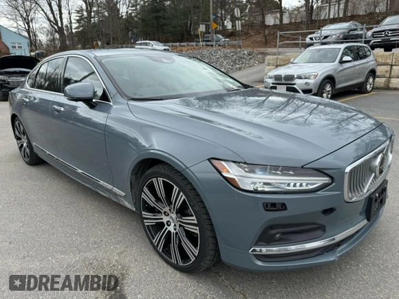2021 Volvo S90 Inscription with VIN LVYA22ML6MP196577, listed as a Copart auction lot 45807534 with 52,763 mi miles. Bid and sale history available at carsss.com. Image 4.