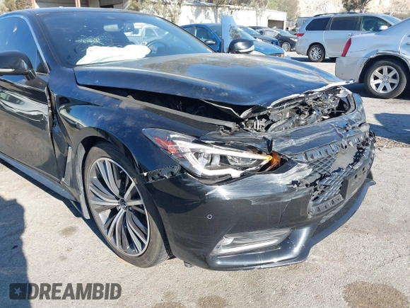 2022 Infiniti Q60 Luxe with VIN JN1EV7KK2NM600262, listed as a IAAI auction lot 41637351 with 22,754 mi miles and . Bid and sale history available at carsss.com. Image 17.