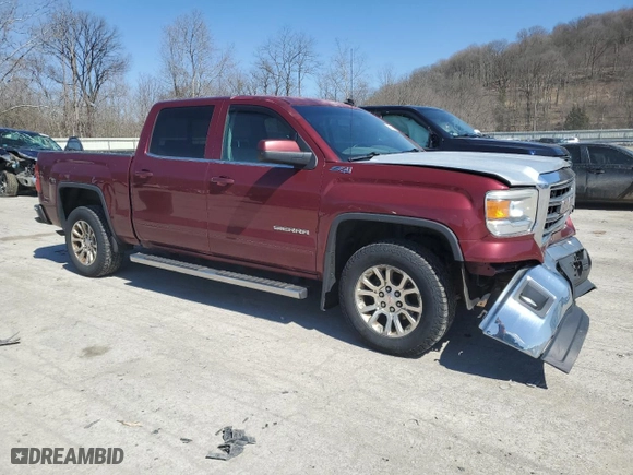 2014 GMC Sierra 1500 SLE with VIN 3GTU2UECXEG151369, listed as a Copart auction lot 50196385 with 156,650 mi miles and Salvage Title. Bid and sale history available at carsss.com. Image 4.
