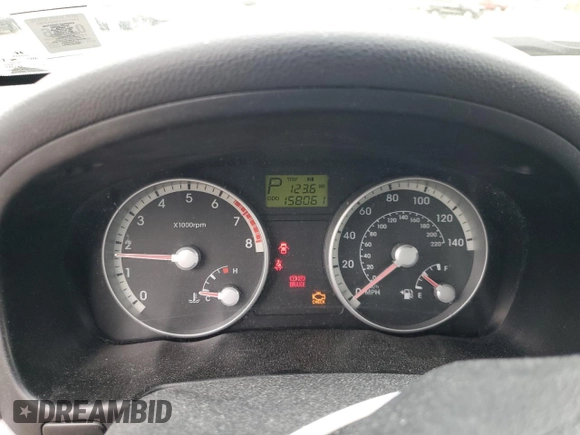 2008 Hyundai Accent GLS with VIN KMHCN46C48U205120, listed as a Copart auction lot 58738075 with 158,061 mi miles and Salvage title. Bid and sale history available at DreamBid. Image 9.