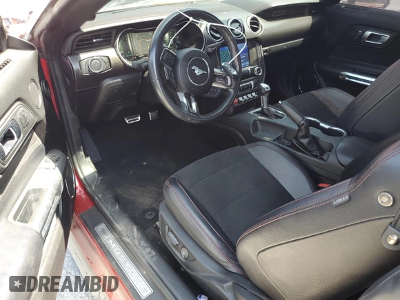 2022 Ford Mustang GT with VIN 1FA6P8CF1N5109250, listed as a Copart auction lot 61502765 with 35,956 mi miles and Salvage title. Bid and sale history available at DreamBid. Image 8.