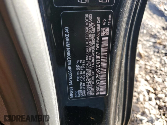 2019 BMW 2 Series 230i xDrive with VIN WBA2K1C59KVD41807, listed as a Copart auction lot 45093695 with 105,805 mi miles and Salvage Title. Bid and sale history available at carsss.com. Image 12.