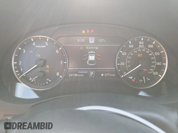 2022 Infiniti QX55 Sensory with VIN 3PCAJ5L38NF104572, listed as a Copart auction lot 60734894 with 23,736 mi miles and Salvage title. Bid and sale history available at DreamBid. Image 9.