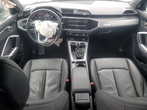 2023 Audi Q3 S line Premium with VIN WA1DECF33P1124378, listed as a Copart auction lot 50222965 with 37,618 mi miles and Salvage Title. Bid and sale history available at carsss.com. Image 8.