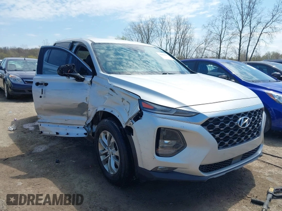 2019 Hyundai Santa Fe SEL with VIN 5NMS33AD1KH101182, listed as a IAAI auction lot 42093555 with 93,473 mi miles and . Bid and sale history available at DreamBid. Image 1.