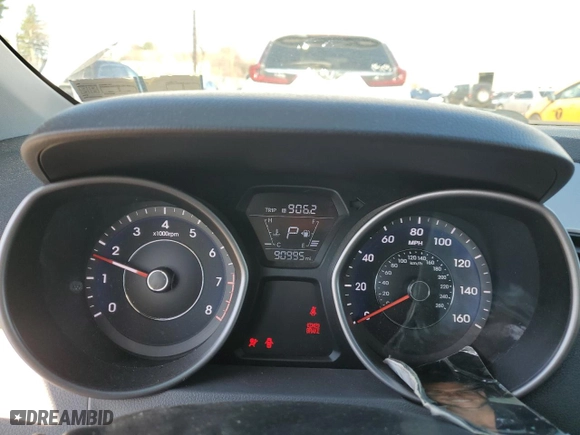 2016 Hyundai Elantra SE with VIN 5NPDH4AE6GH768865, listed as a Copart auction lot 51104115 with 90,995 mi miles and Salvage Title. Bid and sale history available at carsss.com. Image 9.