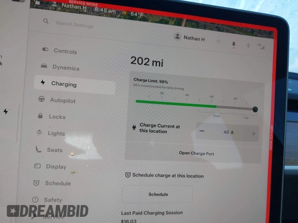 2023 Tesla Model 3 Long Range with VIN 5YJ3E1EB6PF633550, listed as a IAAI auction lot 41861278 with 45,743 mi miles and . Bid and sale history available at DreamBid. Image 17.