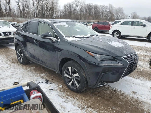 2020 Lexus NX with VIN JTJGJRDZ4L2140115, listed as a Copart auction lot 43695605 with 57,146 mi miles and Salvage Title. Bid and sale history available at carsss.com. Image 4.