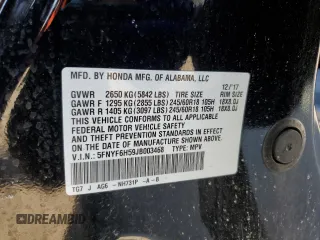 2018 Honda Pilot EX-L with VIN 5FNYF6H59JB003468, listed as a Copart auction lot 48523495 with 105,808 mi miles and Salvage Title. Bid and sale history available at carsss.com. Image 14.