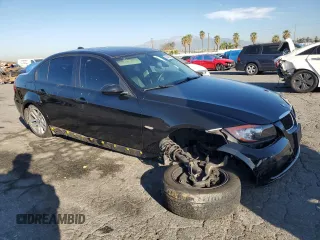 2007 BMW 3 Series 328i with VIN WBAVC53537FZ74075, listed as a Copart auction lot 52943835 with 107,117 mi miles and Salvage Title. Bid and sale history available at carsss.com. Image 4.
