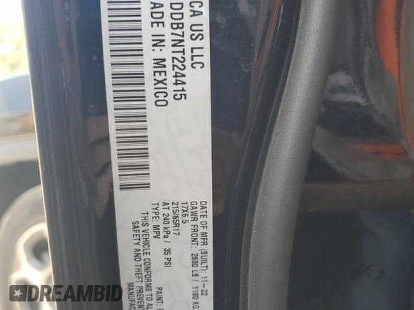 2022 Jeep Compass Trailhawk с VIN 3C4NJDDB7NT224415, выставлен на аукционе Copart как лот 64524585 с пробегом 56 329 миль миль и Чистый • Clean title. История ставок и продаж доступна на DreamBid. Изображение 13.