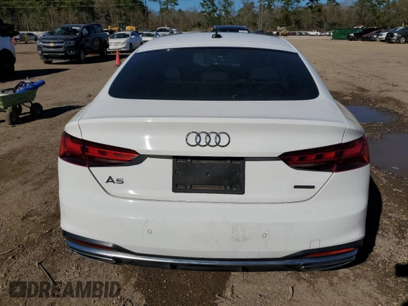 2022 Audi A5 Sportback Premium with VIN WAUABCF59NA006557, listed as a Copart auction lot 40883224 with 60,170 mi miles. Bid and sale history available at carsss.com. Image 6.
