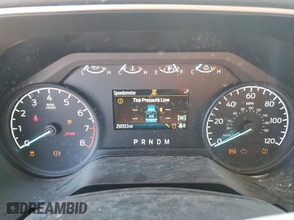 2023 Ford F-150 XL with VIN 1FTFW1E5XPFB86964, listed as a Copart auction lot 49287195 with 25,033 mi miles and Salvage Title. Bid and sale history available at carsss.com. Image 9.
