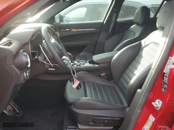 2023 Alfa Romeo Stelvio Ti with VIN ZASPAKBN9P7D63664, listed as a Copart auction lot 76922414 with 15,619 mi miles and Non Repairable. Bid and sale history available at carsss.com. Image 7.