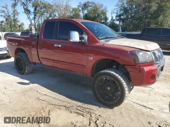2004 Nissan Titan SE with VIN 1N6AA06A74N508277, listed as a Copart auction lot 87801695 with 124,137 mi miles and Clean Title. Bid and sale history available at carsss.com. Image 4.