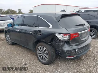 2015 Acura MDX Tech Pkg with VIN 5FRYD4H43FB004106, listed as a IAAI auction lot 40731821 with 99,020 mi miles. Bid and sale history available at carsss.com. Image 3.