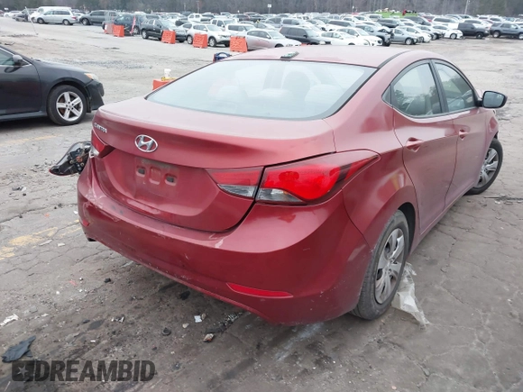 2016 Hyundai Elantra SE z VIN 5NPDH4AE9GH753695, wystawiony jako IAAI lot #41617429 z przebiegiem 165 401 mil mil oraz . Historia ofert i sprzedaży dostępna na DreamBid. Obrazek 4.