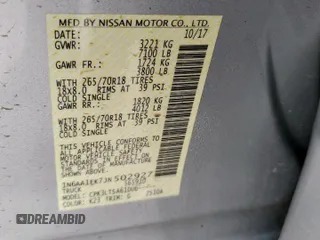 2018 Nissan Titan SV with VIN 1N6AA1EK7JN502927, listed as a Copart auction lot 47693425 with 95,309 mi miles and Salvage Title. Bid and sale history available at carsss.com. Image 12.