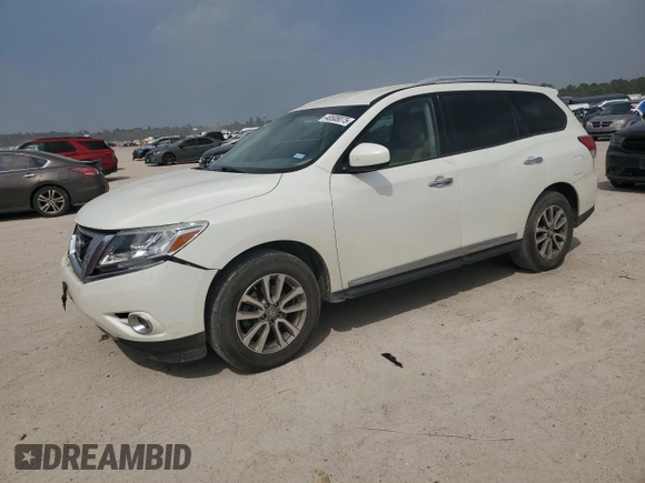 2015 Nissan Pathfinder S z VIN 5N1AR2MN4FC645328, wystawiony jako Copart lot #48508075 z przebiegiem 213 911 mil mil oraz Szkoda całkowita • Salvage title. Historia ofert i sprzedaży dostępna na DreamBid. Obrazek 1.