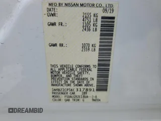 2019 Nissan LEAF SL Plus with VIN 1N4BZ1CP5KC317891, listed as a Copart auction lot 57491825 with 88,841 mi miles and Salvage title. Bid and sale history available at DreamBid. Image 12.