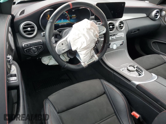 2023 Mercedes-Benz C 43 AMG with VIN W1KWJ6EB6PG128853, listed as a Copart auction lot 42176595 with 23,203 mi miles and Salvage Title. Bid and sale history available at carsss.com. Image 8.