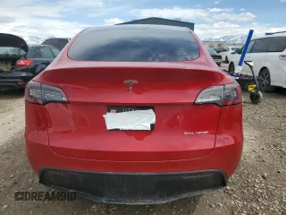 2020 Tesla Model Y Long Range with VIN 5YJYGDEE1LF009967, listed as a Copart auction lot 49920385 with Not Provided miles and Salvage Title. Bid and sale history available at DreamBid. Image 6.