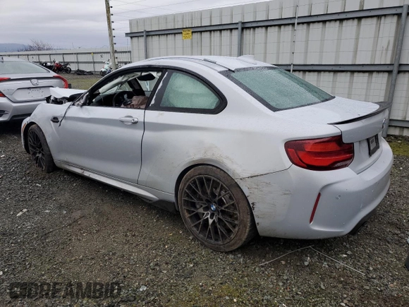 2020 BMW M2 Competition with VIN WBS2U7C02L7E10470, listed as a Copart auction lot 87108934 with 0 mi miles and Salvage Title. Bid and sale history available at carsss.com. Image 2.