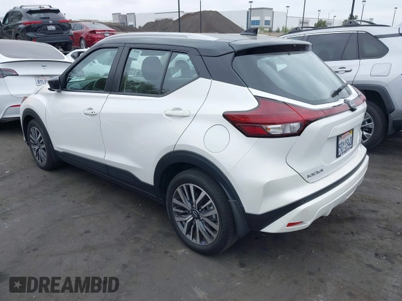 2023 Nissan Kicks SV with VIN 3N1CP5CV9PL483632, listed as a IAAI auction lot 42104642 with 9,964 mi miles. Bid and sale history available at carsss.com. Image 3.