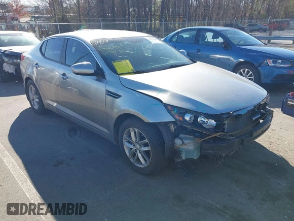2013 Kia Optima LX with VIN KNAGM4A74D5362733, listed as a IAAI auction lot 41822608 with 134,075 mi miles. Bid and sale history available at carsss.com. Image 1.