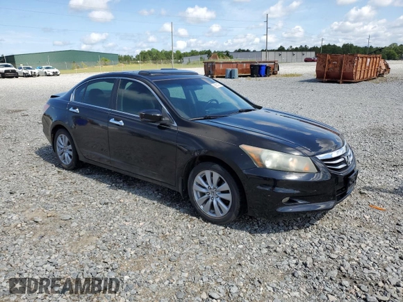 2011 Honda Accord EX-L with VIN 1HGCP3F87BA014189, listed as a Copart auction lot 60601405 with 152,407 mi miles and Salvage title. Bid and sale history available at DreamBid. Image 4.