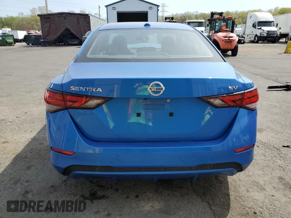 2021 Nissan Sentra SV with VIN 3N1AB8CVXMY294316, listed as a Copart auction lot 54166035 with 55,424 mi miles and Salvage Title. Bid and sale history available at carsss.com. Image 6.