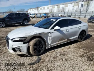 2021 Audi A5 Sportback S line Premium Plus with VIN WAUFACF52MA006570, listed as a Copart auction lot 47215745 with 37,072 mi miles and Salvage Title. Bid and sale history available at carsss.com. Image 1.