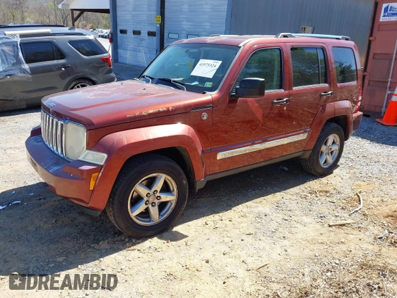2008 Jeep Liberty Limited with VIN 1J8GN58K08W160433, listed as a IAAI auction lot 41975324 with 200,492 mi miles and . Bid and sale history available at carsss.com. Image 2.