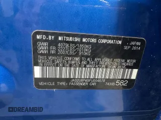 2015 Mitsubishi Lancer GT with VIN JA32U8FW3FU004678, listed as a Copart auction lot 79781504 with 187,105 mi miles and Clean Title. Bid and sale history available at DreamBid. Image 10.