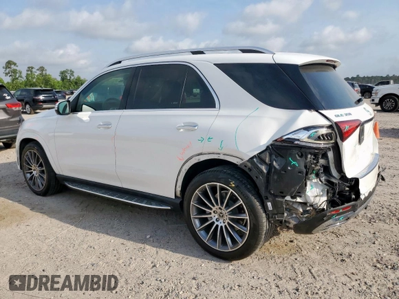 2022 Mercedes-Benz GLE 350 with VIN 4JGFB4JB2NA614931, listed as a Copart auction lot 57523185 with 51,340 mi miles and Salvage title. Bid and sale history available at DreamBid. Image 2.