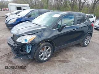 2014 Buick Encore Leather with VIN KL4CJCSB2EB751665, listed as a IAAI auction lot 41972107 with 94,177 mi miles and . Bid and sale history available at carsss.com. Image 2.
