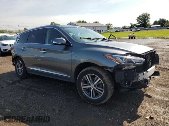 2020 Infiniti QX60 Pure with VIN 5N1DL0MM0LC530618, listed as a Copart auction lot 61285215 with 80,658 mi miles and Salvage title. Bid and sale history available at DreamBid. Image 4.