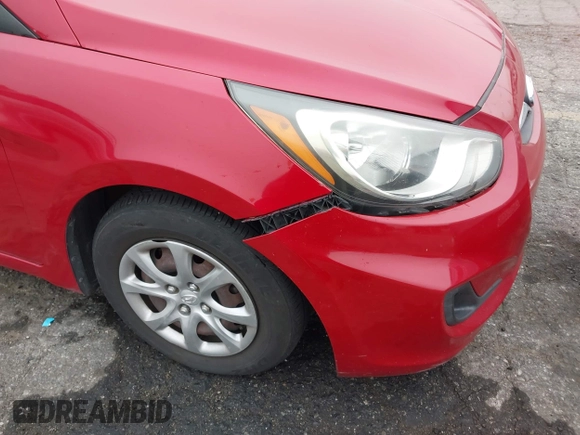 2013 Hyundai Accent GLS with VIN KMHCT4AE3DU537137, listed as a IAAI auction lot 42046119 with 158,878 mi miles. Bid and sale history available at carsss.com. Image 6.