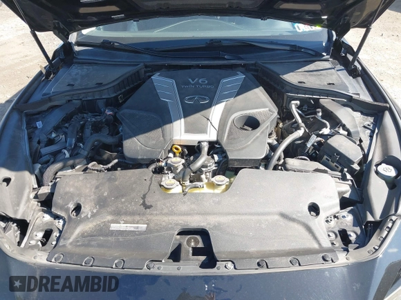 2018 Infiniti Q50 3.0t LUXE with VIN JN1EV7AP1JM355865, listed as a IAAI auction lot 41863684 with 84,336 mi miles. Bid and sale history available at carsss.com. Image 10.