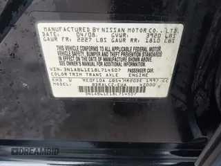 2008 Nissan Sentra S z VIN 3N1AB61E18L714507, wystawiony jako IAAI lot #42321693 z przebiegiem 206 586 mil mil oraz . Historia ofert i sprzedaży dostępna na DreamBid. Obrazek 9.