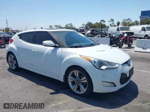 2013 Hyundai Veloster w/Black Int with VIN KMHTC6AD8DU174885, listed as a IAAI auction lot 42408175 with 132,366 mi miles and . Bid and sale history available at DreamBid. Image 1.