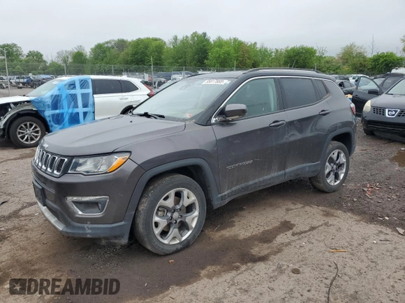 2021 Jeep Compass Limited z VIN 3C4NJDCB8MT604489, wystawiony jako Copart lot #55817885 z przebiegiem 49 357 mil mil oraz Czysty tytuł • Clean title. Historia ofert i sprzedaży dostępna na DreamBid. Obrazek 1.