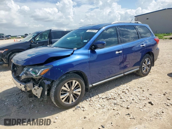 2018 Nissan Pathfinder SL with VIN 5N1DR2MN3JC678973, listed as a Copart auction lot 63360515 with 90,063 mi miles and Salvage title. Bid and sale history available at DreamBid. Image 1.
