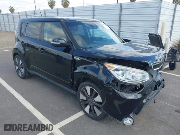 2016 Kia Soul ! with VIN KNDJX3A57G7256620, listed as a IAAI auction lot 41847733 with 124,931 mi miles. Bid and sale history available at carsss.com. Image 1.